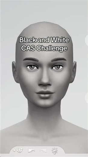 Black and white create a sim challenge #createasim #sims4 #sims4cc #thesims4 #shorts
