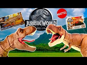 COMPARACIÓN: EXTREME CHOMPIN T-REX VS EPIC ROARIN TYRANNOSAURUS REX | JURASSIC WORLD MATTEL