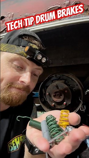 Tech tip on changing drum brakes | c10 drum brake wheel cylinder replace tips #mechanic #carguy #fyp
