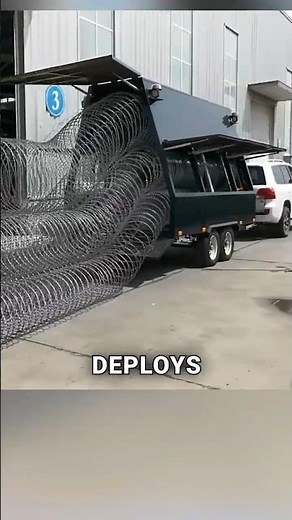 How This Vehicle Deploys a Razor Wire Wall in Seconds