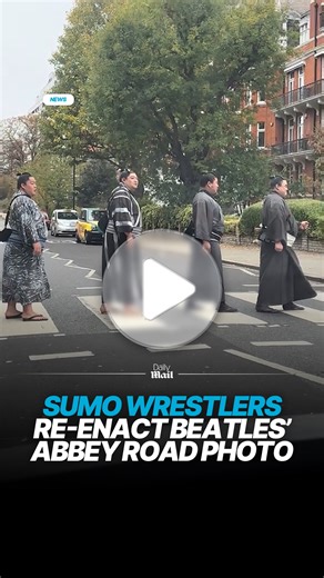 20K views · 92 reactions | Sumo wrestling has arrived in London ahead of the World Sumo Wrestling Championships. Dozens of wrestlers have been seeing all the sights of the city, including the iconic Abbey Road, where The Beatles shot their iconic album cover. | Daily Mail Video | Facebook