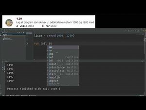 Tallfølger med while- og for-løkker (Python-programmering)
