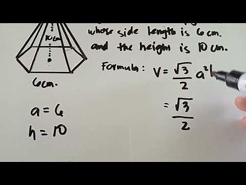 Learn how to calculate the volume of a regular hexagonal pyramid in this quick tutorial! 📐 #math