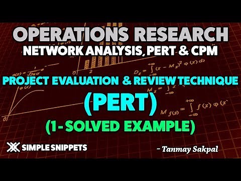 PERT - Project Evaluation & Review Technique(Solved Example) in Project Management | OR