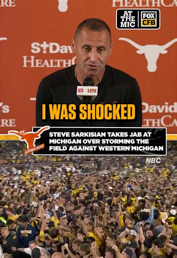 Steve Sarkisian on Michigan-Western Michigan timing, field storming