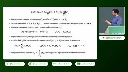 Dr. Dalimil Mazac - Automorphic forms, L-functions, and the conformal bootstrap-