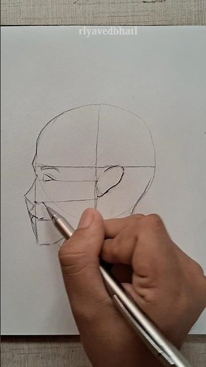 side profile sketch tutorial #step by step #loomis method #art