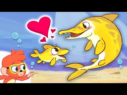 Dinosaurs for Kids | Club Baboo | Why is the baby Ichthyosaurus crying? | He lost his mommy!