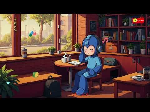 Mega Man’s Relaxing Music Break 🎧Afternoon Lofi Study☀️Peaceful Cafe Lofi Vibes to Deep Focus, Work