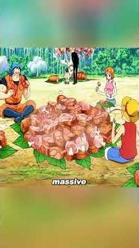 Working together, Toriko and Luffy defeated the roasted hogs.