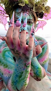 Watch the ocean come alive in this mermaid metamorphosis 💙🌊 #mermaidmakeup #mermaidphotoshoot #sfxmakeup #losangelesbodyart | Fine Art, Bodypainting & Airbrush Make-up / bodyart by Lana Chromium