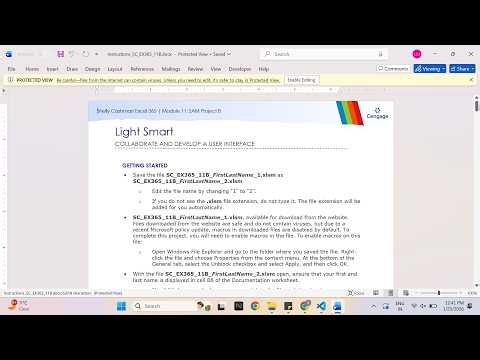 Shelly Cashman Excel 365 | Module 11: SAM Project B Light Smart