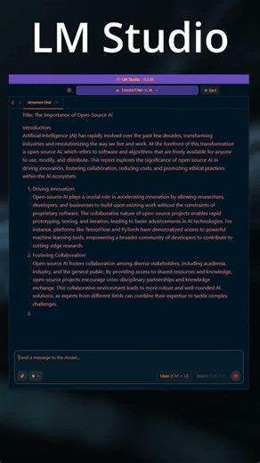 Just tested a tiny LLM on my home computer using #lmstudio and the results are crazy. Smol #ai ftw.