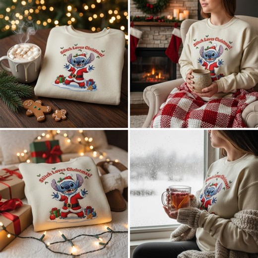 Stitch Loves Christmas SVG, Blue Alien, Stitchmas (instant Download) - Etsy