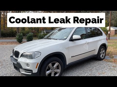 2008 BMW X5 I N52 Engine Coolant Leak Repair and Coolant Hose Connector Replacement