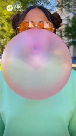 Lady Blows Gum Bubble… And It Explodes In Her Face