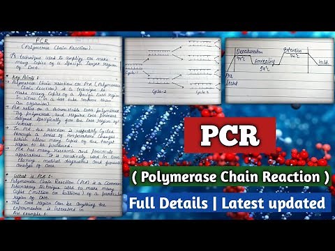 Polymerase Chain Reaction | PCR - Taq polymerase, Denaturation, Annealing, Extension & Application