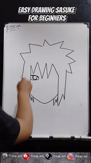 easy drawing sasuke #narutoshippuden
