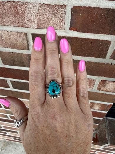 Turquoise Sterling Silver Ring - Etsy