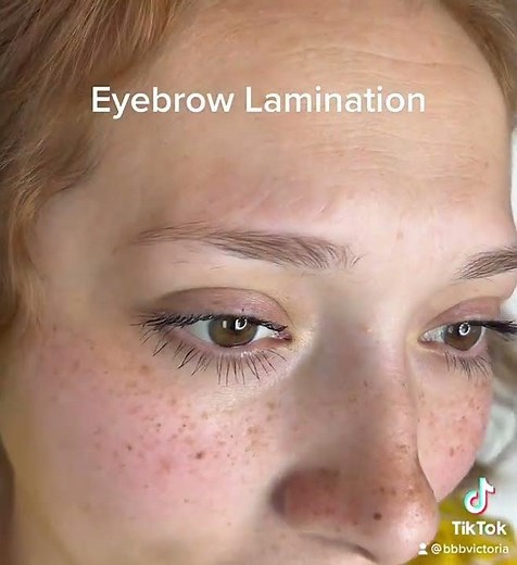 Eyebrow lamination + tint before & after ‪@browbeautybyvictoria‬