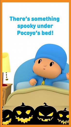 👻 There's something spooky under Pocoyo's bed! Find out what on Monday - don't miss out! #pocoyo