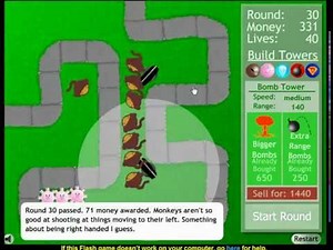 LETS PLAY BLOONS TOWER DEFENSE 1 - NO LIVES LOST- LEVELS 1-50 (BLOONS TD)