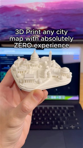 Turn any city into a 3D Printed map with zero experience #3dprinting #3dprint #3d #maps #city