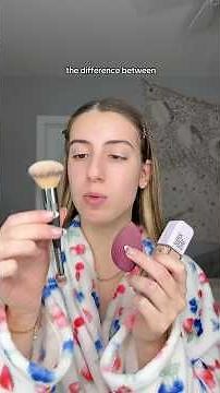 How to apply foundation with a brush vs beauty blender!✨ #makeuptutorial #makeuptutorial #foundation
