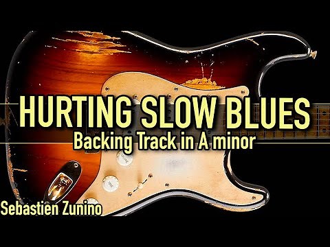 Hurting Slow Blues Backing Track in A minor SZBT 1034