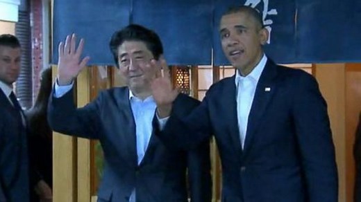 President Obama Opens Japan Visit at Famous Sushi Restaurant