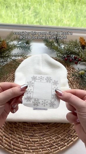 Cozy craft night idea ❄️🪡🎄 I’ll bring the thread & needles, you bring your beanie! Tag your friends you would do this with!🥹🤍 These patterns are in my Christmas Beanie Stick & Stitch pack on Etsy - printed & digital options. (Link in my bio!) . . . Hand Embroidered Beanie | Craft Night | Christmas Season | Hand Embroidery Gifts | Cozy Handmade Gift #christmas #craftnight #handembroidery | Stitchin With Samantha