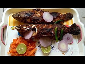 Catch Clean Cook Black Grouper Fish | Mouth watering Fish Fry Recipe | How To Cook Grouper Fish 2019