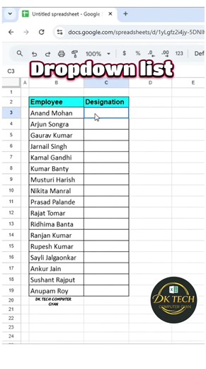 92K views · 607 reactions | Drop-down list in Google sheet with colour formatting  #short #fblifestyle #GoogleSheets #exel #explore | DK TECH Computer GYAN | Facebook