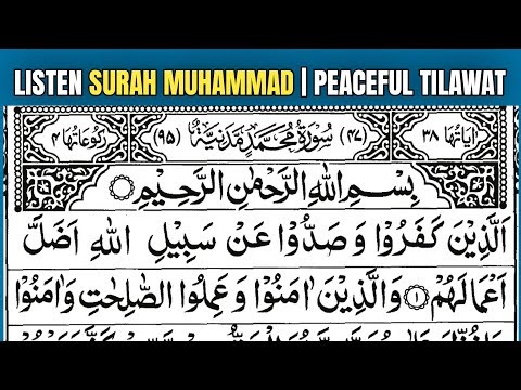Surah Muhammad (سورة محمد) Full Recitation | Peaceful Quran Tilawat