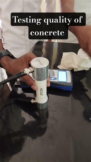 Testing quality of concrete by using of Ultrasonic pulse velocity #shortsfeed #poisson #collegelife