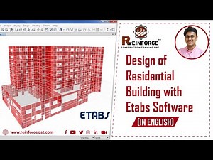 Design of Residential Building with Etabs software in English | Building Design by Etab
