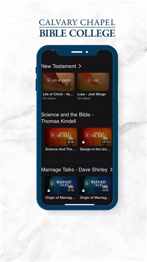 The classroom is calling. The CCBC Legacy Library gives you access to 60 Bible-rich courses that shaped thousands of lives. Only $15/month or $120/year Every subscription supports the ministry of CCBC. Revisit the classroom, grow at your own pace. https://calvarychapelbiblecollege.vhx.tv/browse #calvarychapel #calvarychapelbiblecollege #biblecollegeclasses #onlinebiblecollege #CCBC | Calvary Chapel Bible College