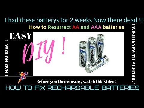 NiMH Batteries | How to Fix your Dead AA AAA Rechargeable Batteries [ Easy Fix , Don't throw Away ]