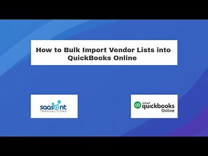 How to Bulk Import Vendor Lists into QuickBooks Online using SaasAnt Transactions