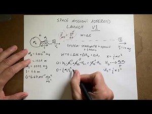 Spring Constant Needed to Launch a Spacecraft from an Asteroid - Using the Work-Energy Principle