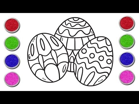 Simple Easter Egg Drawing Tutorial | Kids Painting & Coloring