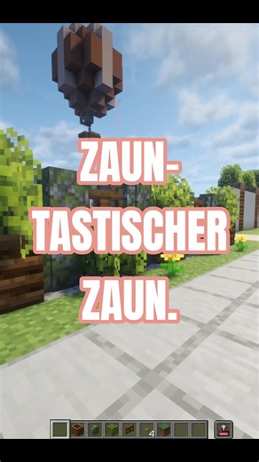 😱 Minecraft fence build that looks INSANE! 🤩 #minecraft #shorts