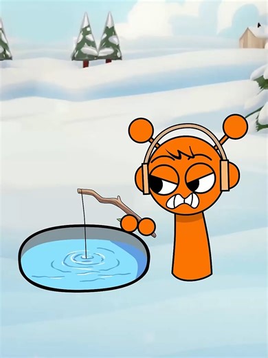 Oren Goes Ice Fishing – Pocoyo, Stop Running ! | Incredibox Sprunkiv #sprunki #oren #trending #animation #animationvideo #challenges_tiktok