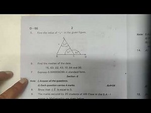 8th Class SA-2 EXAM | MATHEMATICS| QUESTION PAPER 📜