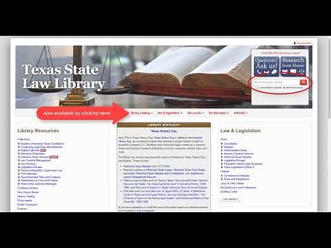 Texas State Law Library Website Tour