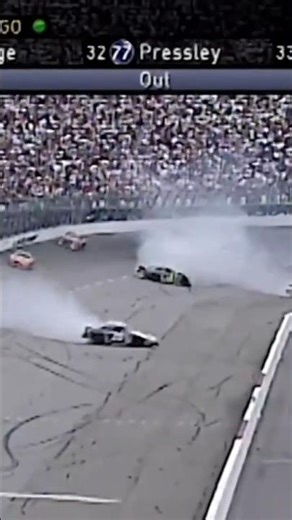 Ward Burton passes Bobby Labonte for the lead as a late caution flies in the 2001 Southern 500