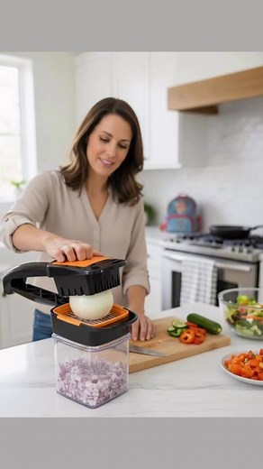 Nutri Chopper Vegetable Slicer & Dicer w/ Container Get your meal prep done faster with the Nutri Chopper! "As Seen on TV" handheld slicer. Cuts 4 ways: Cubes, Wedges, Thick & Thin Slices Great for onions (no tears!), eggs, and veggies Includes catch container for storage Easy to clean Get yours for $12.00 | Casaymas Outlet