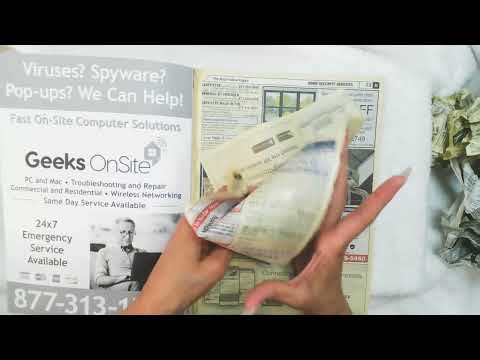 ASMR Tearing & Crumpling Phone book(No Talking)