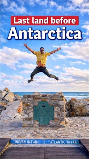 South Africa ka Real South point. Uske aage sirf paani and Antarctica