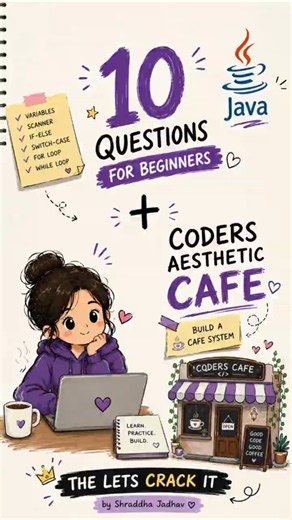 10 Java Practice Questions Build a Cafe ☕ | Java Mini Project for Beginners